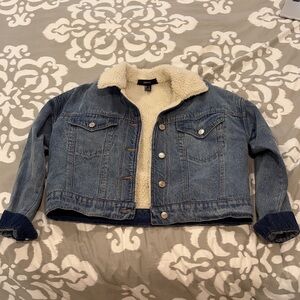 Forever 21 Blue Sherpa-Lined Jacket